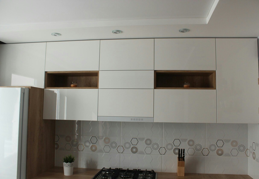 Белый кухонный гарнитур-Кухня из пластика «Модель 87»-фото6