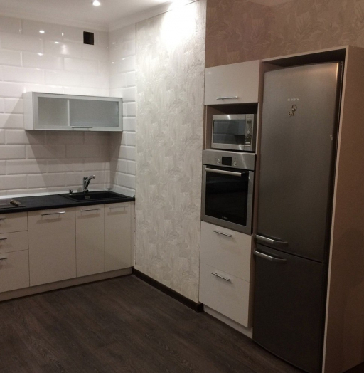 Белый кухонный гарнитур-Кухня МДФ в ПВХ «Модель 158»-фото5